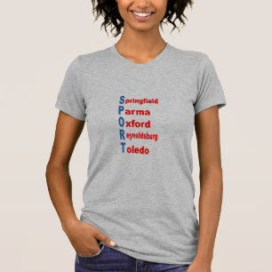 Marled gray women's T-shirt DESIGN SPORT OHIO