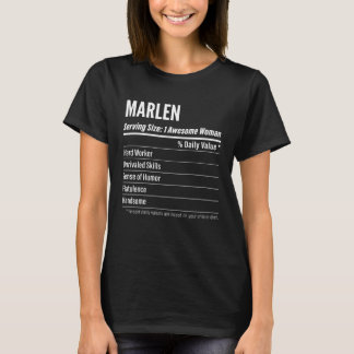 Marlen  Nutritional Facts Serving Size Calories T-Shirt