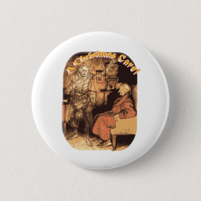 Marley and Scrooge 2 Inch Round Button (Front)