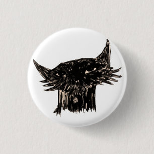 Marley Fish Cartoon Head 1 Inch Round Button