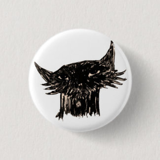 Marley Fish Cartoon Head 1 Inch Round Button