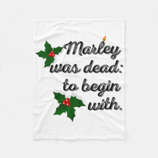Marley Was Dead To Begin With Funny Novelty Christ Fleece Blanket