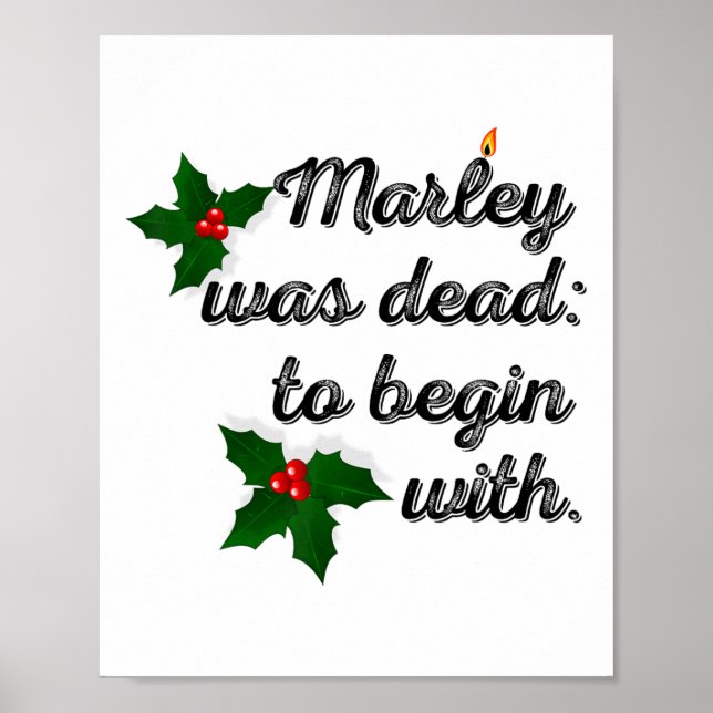 Marley Was Dead To Begin With Funny Novelty Christ Poster (Front)
