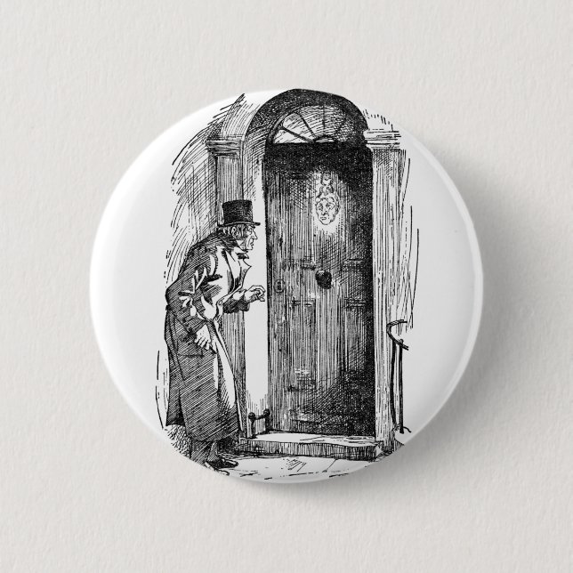 Marley's Face 2 Inch Round Button (Front)