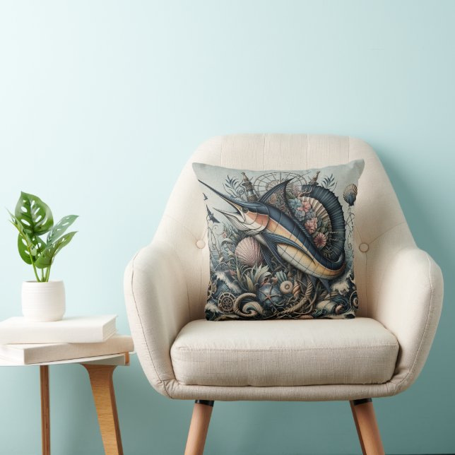 Marlin 1 throw pillow (Chair)