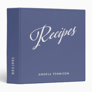 Marlin and White Personalized Recipe Journal Binder