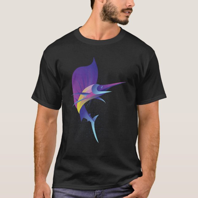 Marlin Fish Jumping T-Shirt (Front)