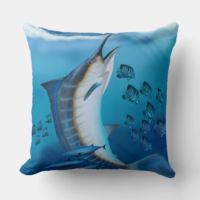 Marlin Fish Pillow (Front)