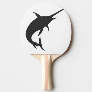 Marlin fish silhouette - Choose background color Ping Pong Paddle