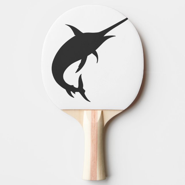 Marlin fish silhouette - Choose background color Ping Pong Paddle (Front)