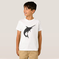 Marlin fish silhouette - Choose background colour