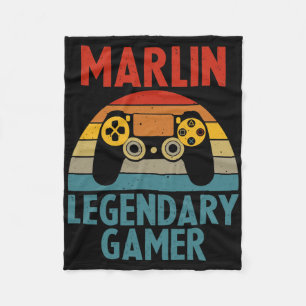 Marlin Gift Name Personalized Funny Gaming Geek Bi Fleece Blanket