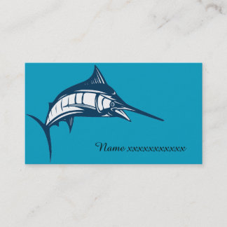 Marlin jumping business card