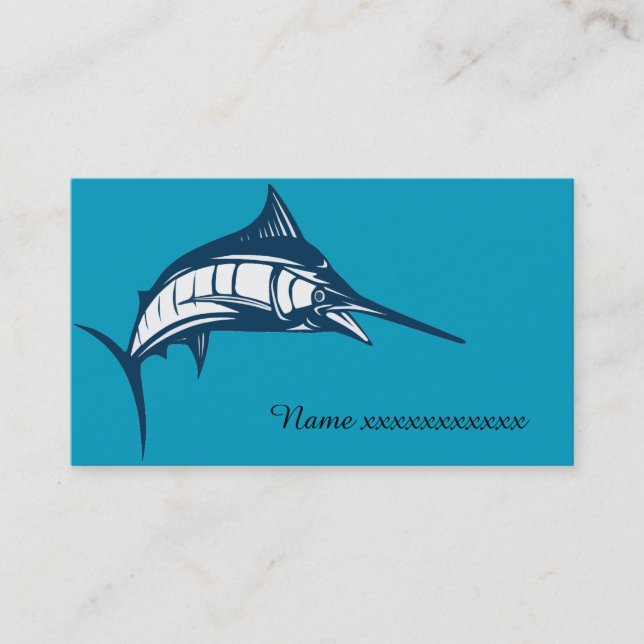 Marlin jumping business card (Front)