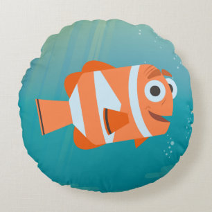 Marlin Ocean Here We Come! Round Pillow