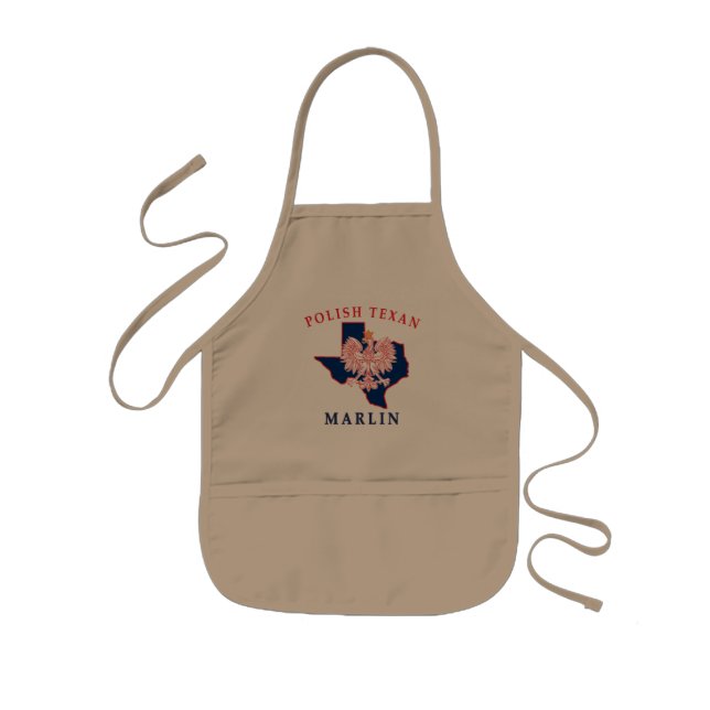 Marlin Polish Texan Kids Apron (Front)