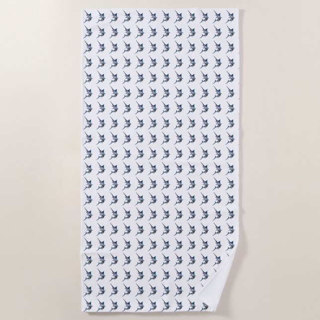 Marlin Profile Beach Towel (Front)
