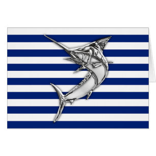Marlin Swordfish Chrome Style sur les bandes marin