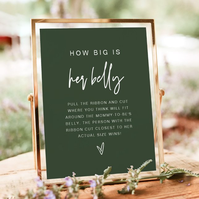 MARLO Boho Forest Green How Big is Her Belly Game Poster (Creator Uploaded)