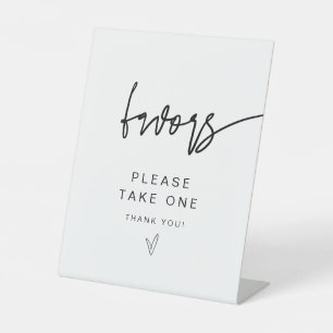 MARLO Bold Contemporary Font Favor Table Pedestal Sign