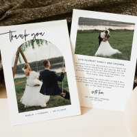 MARLO Bold Contemporary Photo Wedding Thank You