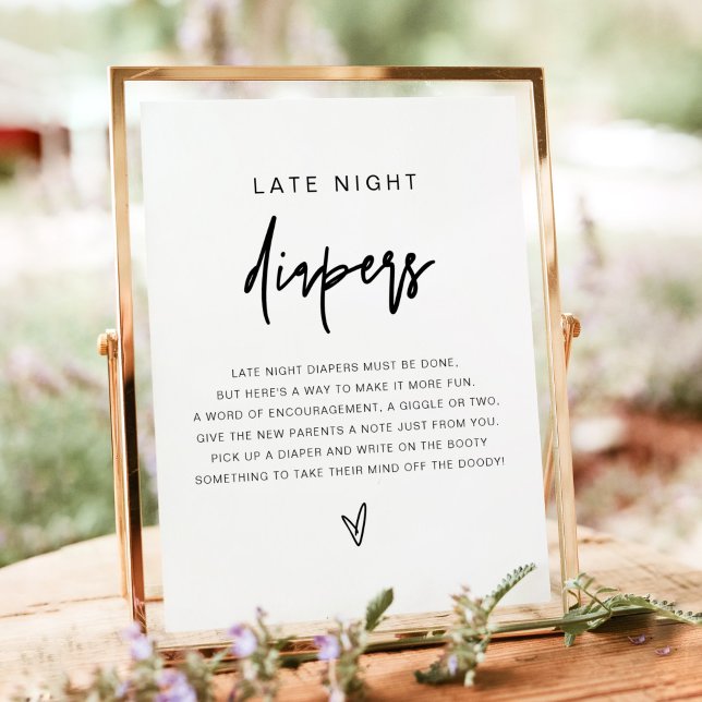 MARLO Bold Modern Late Night Diapers Game  Poster (Creator Uploaded)