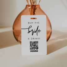 MARLO Contemporary Buy the Bride a Drink QR Code Badge