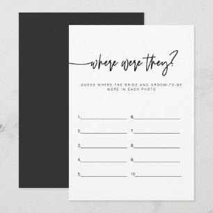 MARLO Contemporary Where Were They Bridal Shower Invitation