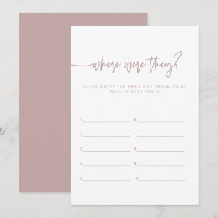 MARLO Dusty Rose Where Were They Bridal Shower Invitation