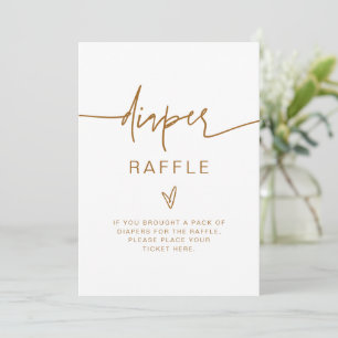MARLO Modern Bohemian Diaper Raffle Game Sign Card