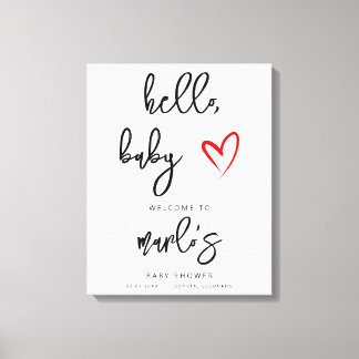 MARLO Modern Bohemian Hello Baby Canvas Print