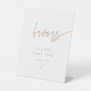 MARLO Modern Boho Blush Pink Favours Sign