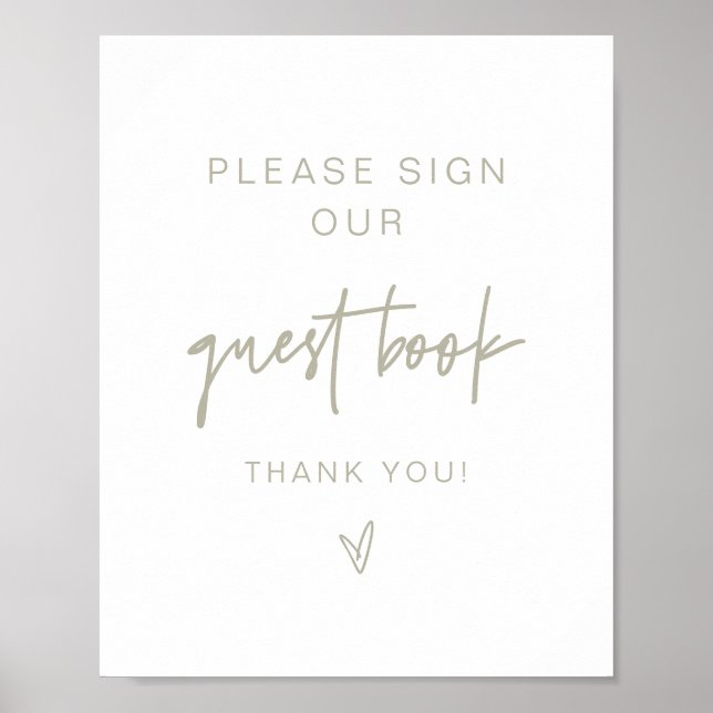 MARLO Modern Boho Sage Green Guestbook Sign (Front)