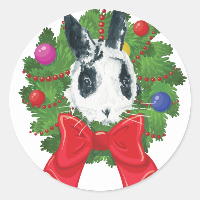Marlon Bundo autocollants de couronne de Noël (Devant)