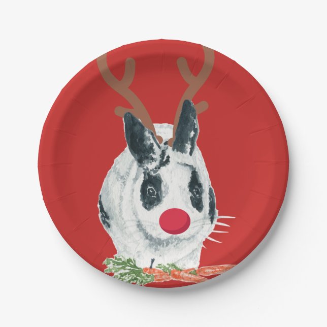 Marlon Bundo Christmas Rudolph paper plate (Front)
