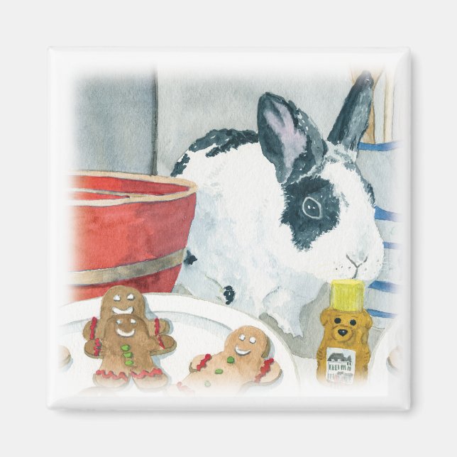Marlon cookie Christmas magnet (Front)
