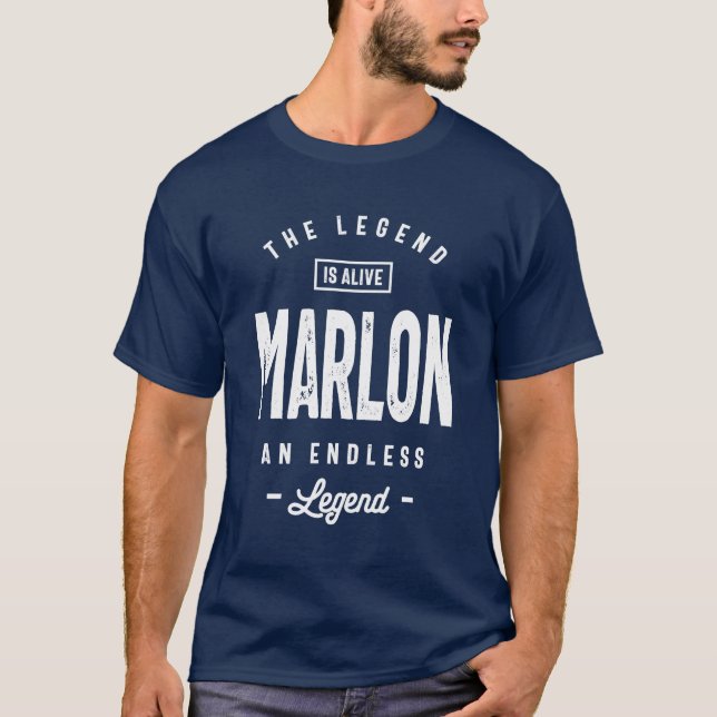 Marlon Personalized Name Birthday Gift T-Shirt (Front)