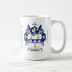 Marlow, the Origin, the Meaning and the Crest Coffee Mug