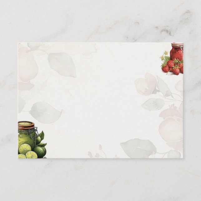 Marmalade Basic Blank Recipe Card (Front)