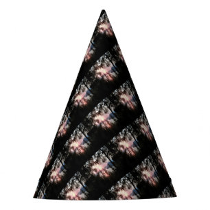 Marmaris Sunset Framed By Palm Trees Landscape Art Party Hat
