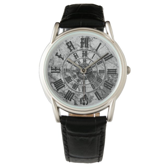 Mármore Gold Of Savannah Clock Watch (Front)