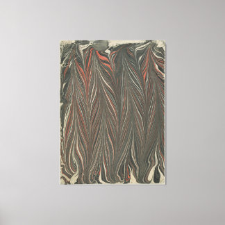 Marmorpapier (zurückgezogener Kamm) Canvas Print