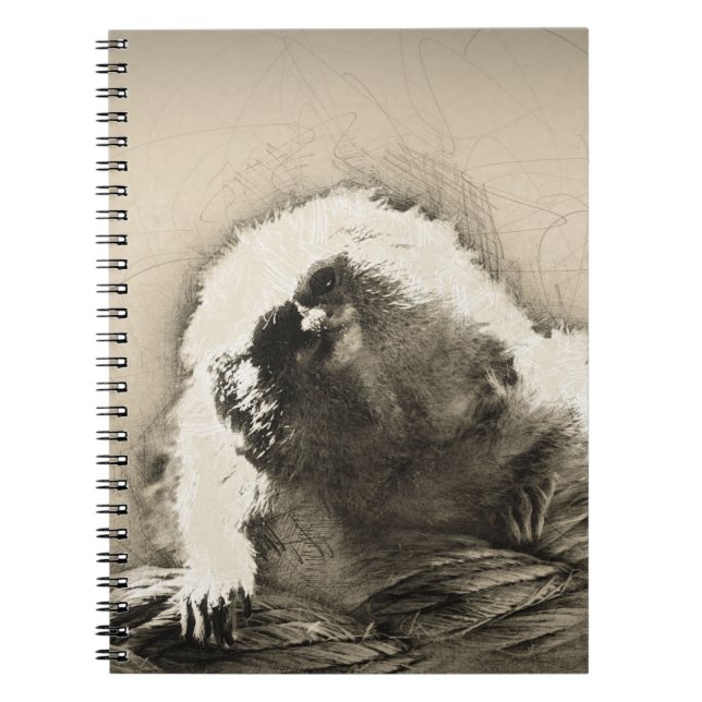 Marmoset Fine Art Sketch of Tiny Monkey Notebook (Front)