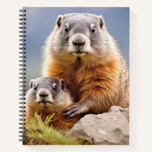 Marmot Animal Wild Beauty Freedom Wilderness Peace Notebook