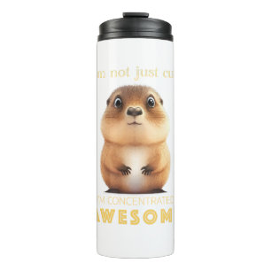 Marmot Concentrated Awesome Cute Adorable Funny Thermal Tumbler