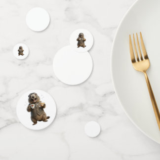 Marmot Drinking Tea Confetti