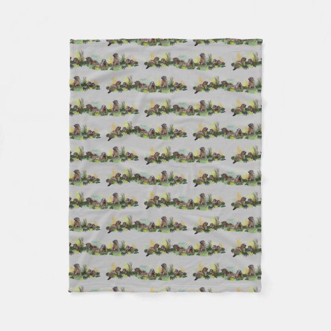 Marmot Meadow Fleece Blanket (Grey) (Front)