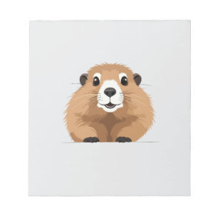Marmot Peeking Cute Adorable Funny Animal Cartoon Notepad