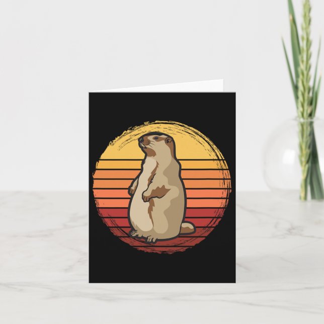 Marmot Sunset Design For Marmot Lovers  Card (Front)