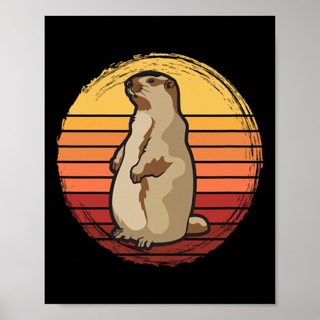Marmot Sunset Design For Marmot Lovers  Poster (Front)